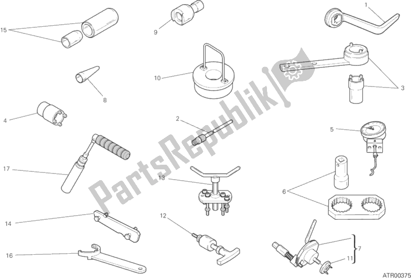 All parts for the 01a - Workshop Service Tools, Engine of the Ducati Monster 1200 R 2019